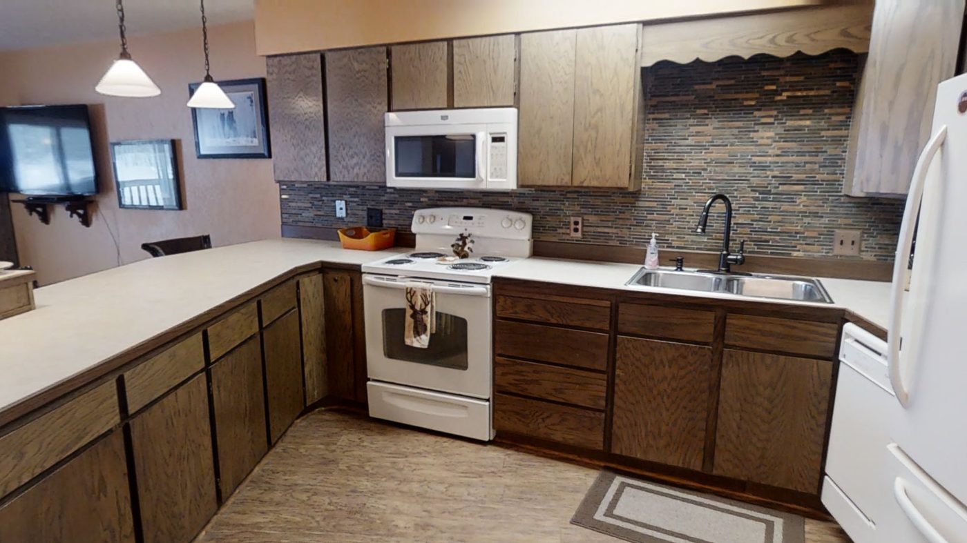 Kitchen range and cabinetry